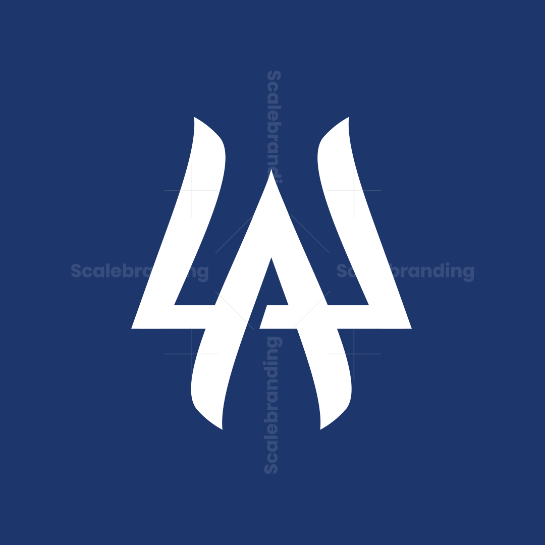 WA AW blue lettermark Logo | Scalebranding