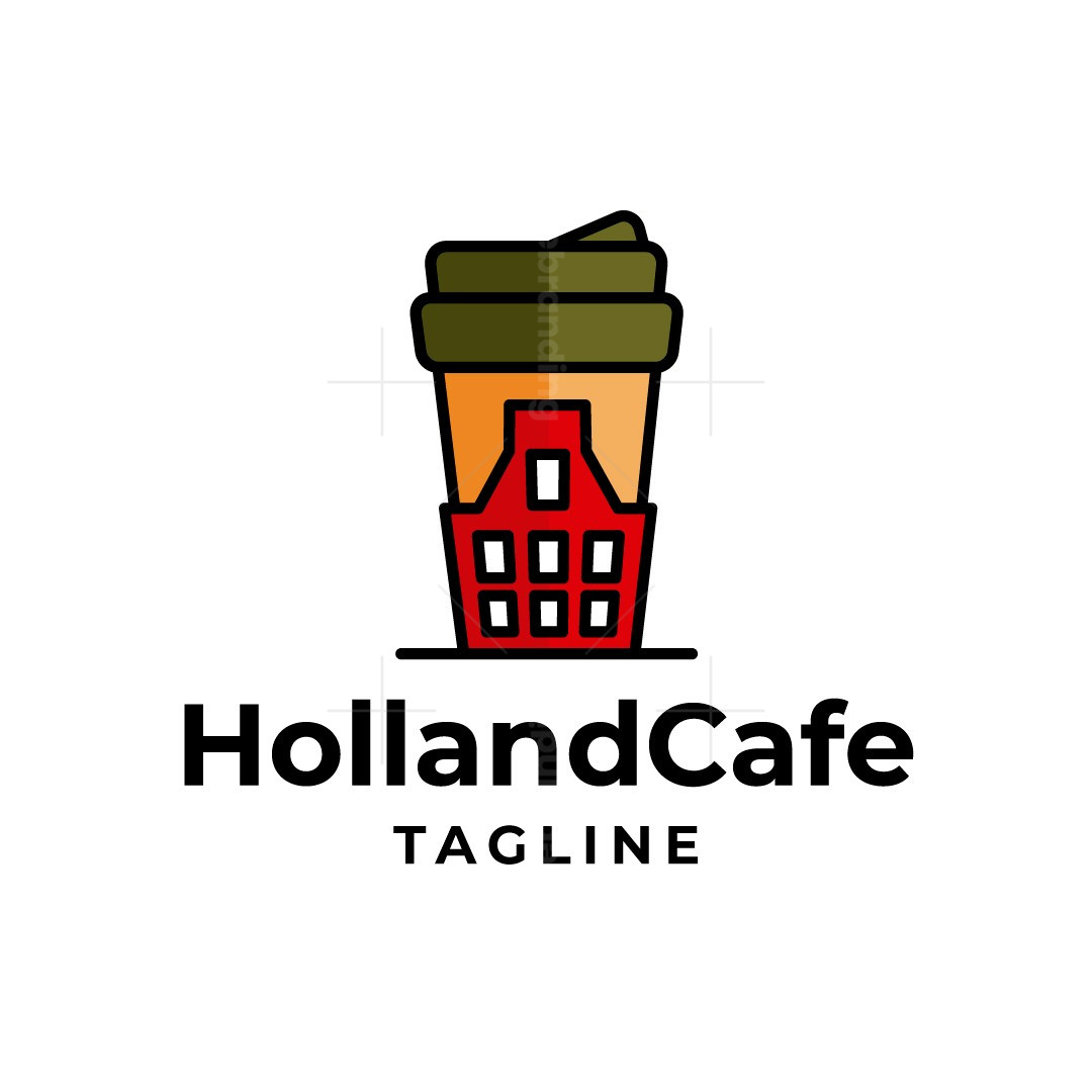 Holland Coffee Amsterdam Cafe Logo | Scalebranding