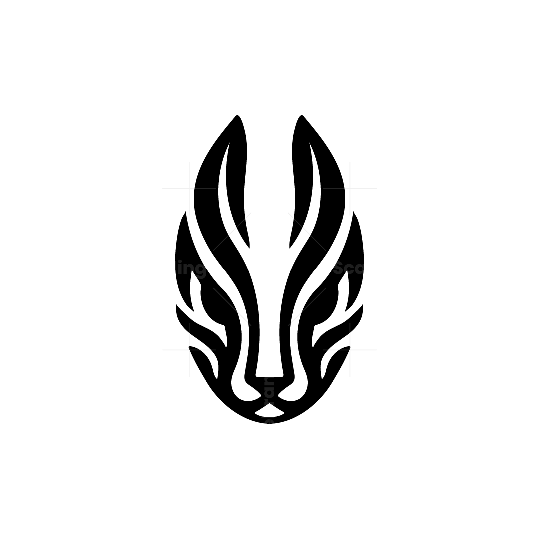 Elegant Tribal Rabbit Face Logo | Scalebranding