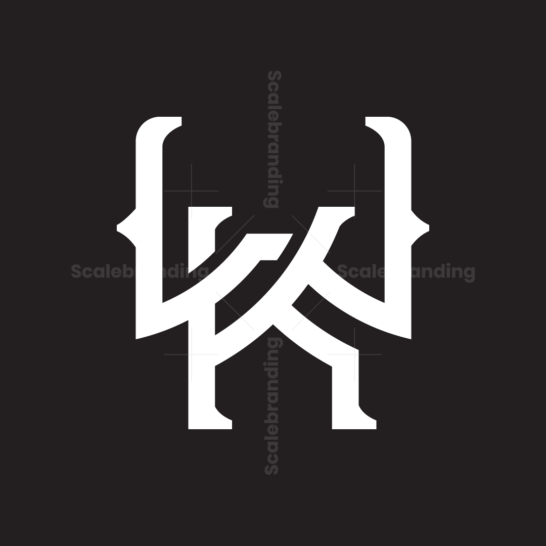 KW or WK stylist monogram logo, image size:1080x1080