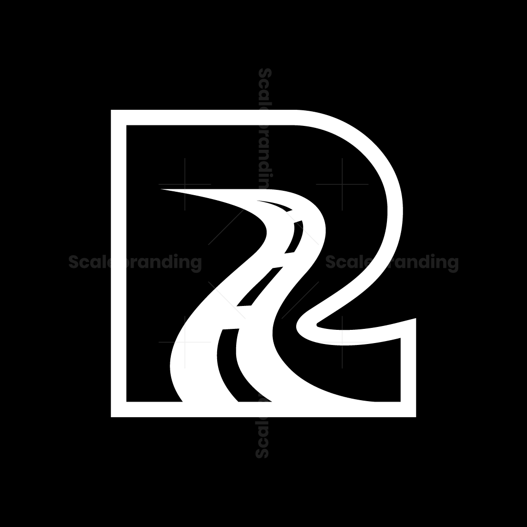 Stylish Letter R Road Logo | Scalebranding