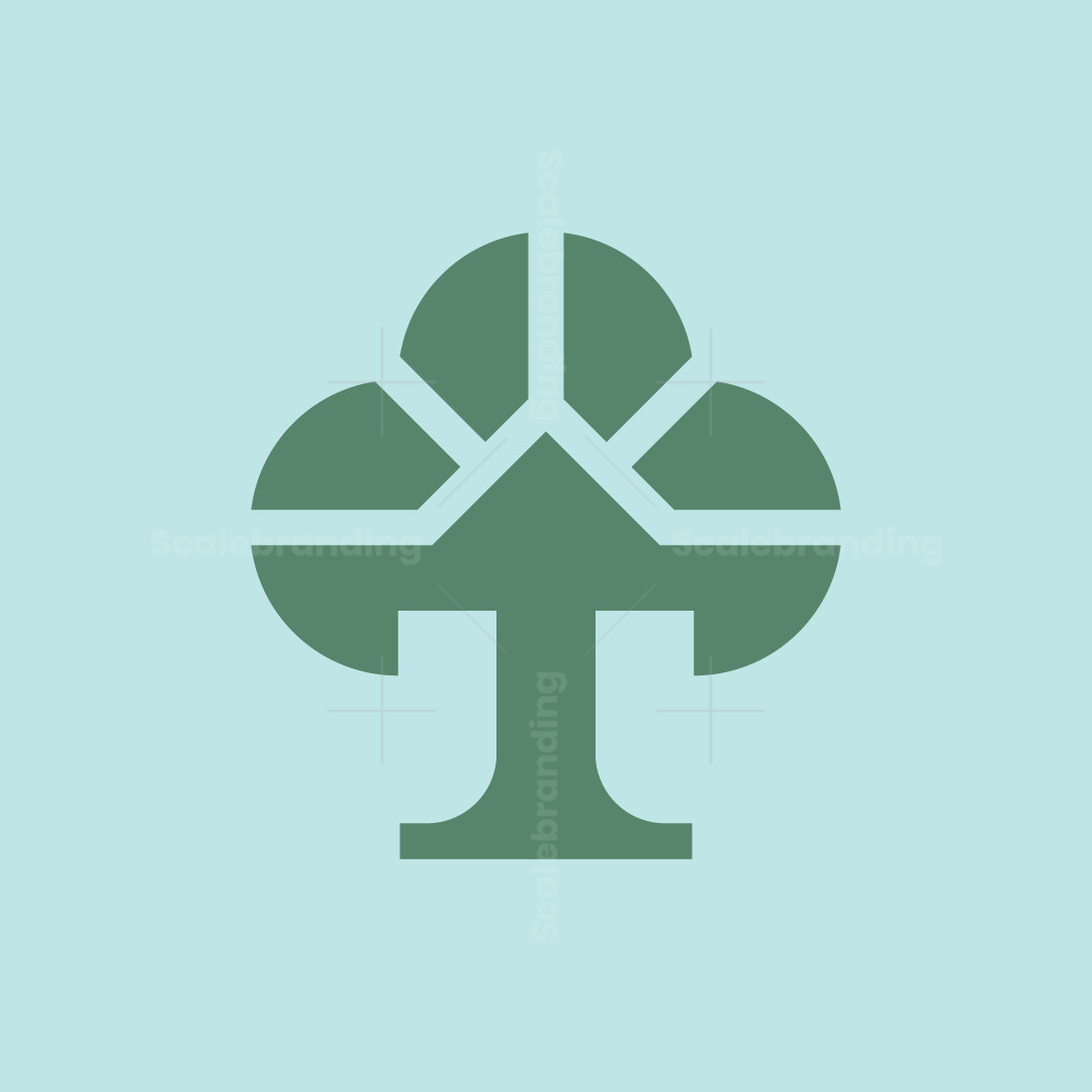 Letter T Tree Logo | Scalebranding