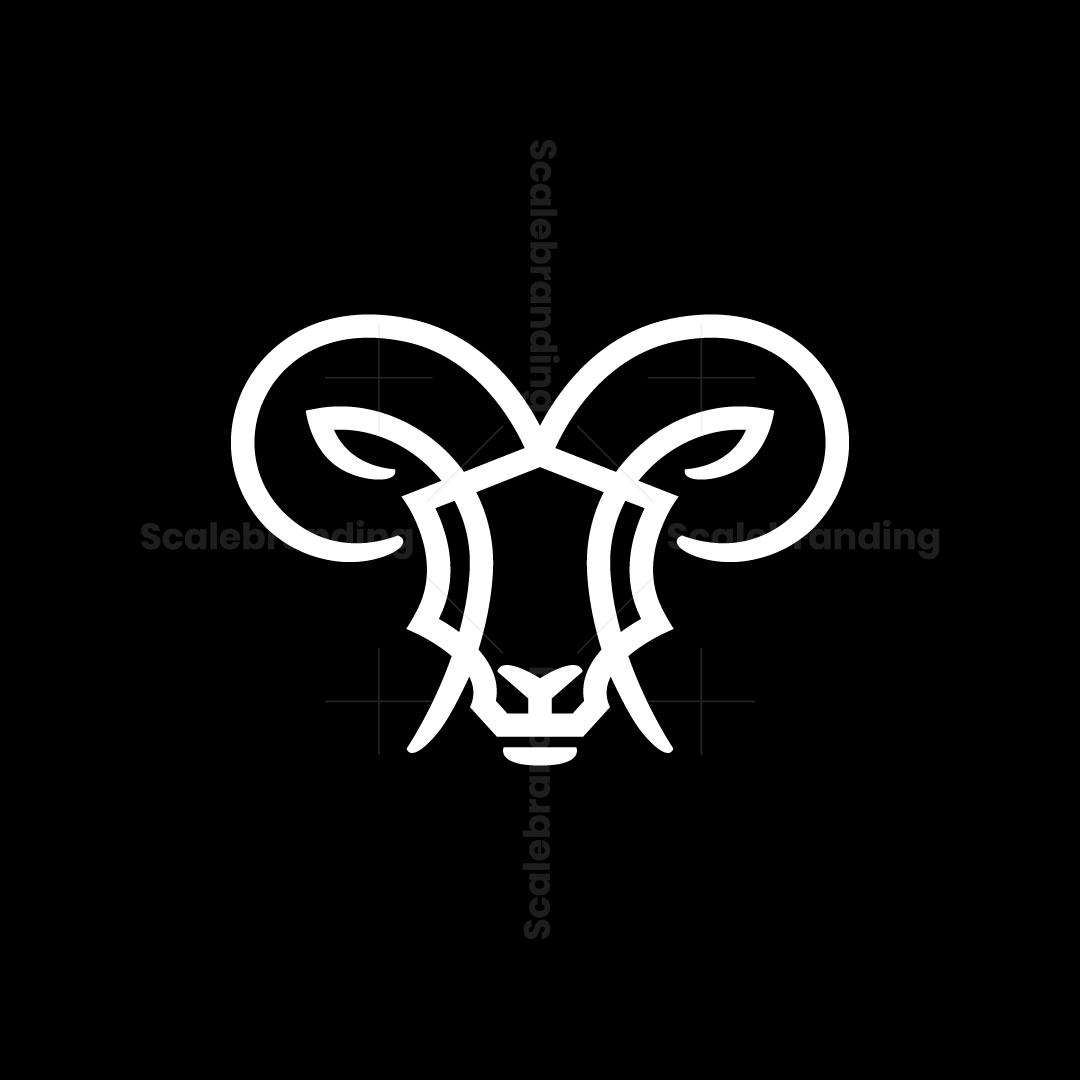 white-elegant-ram-logo-big-male-sheep-logo-scalebranding