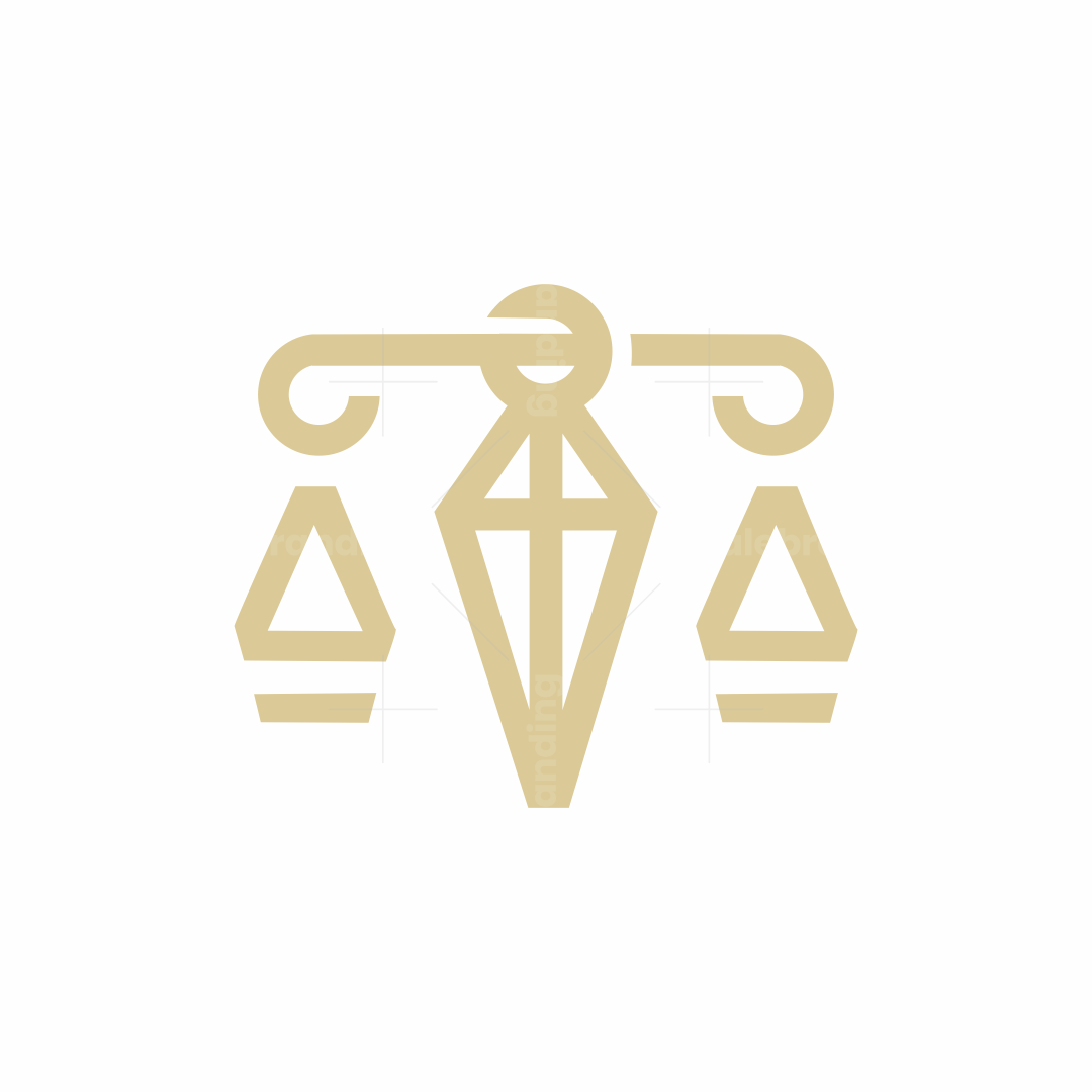 Diamond Law Scale Simple Logo | Scalebranding, image size:1080x1080