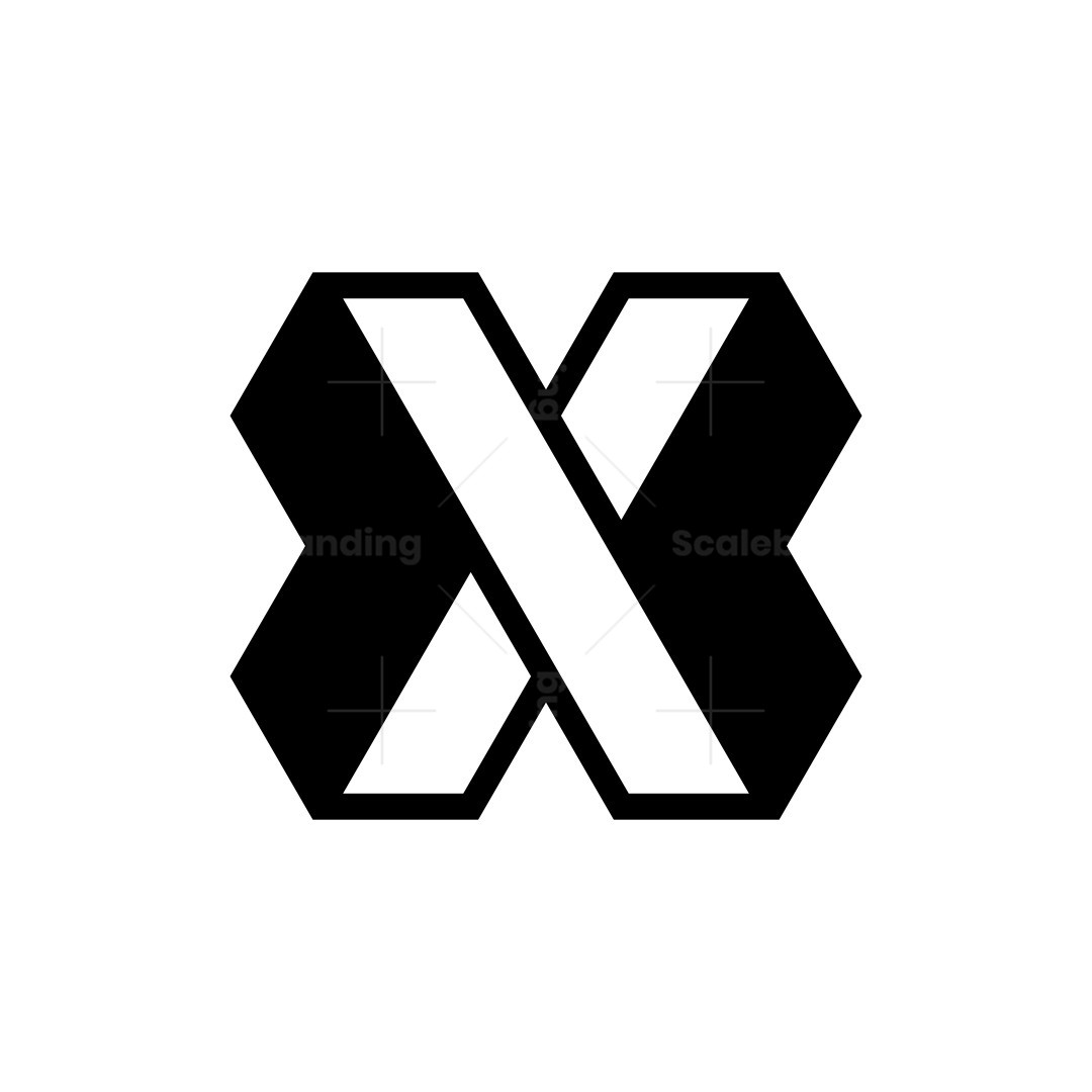 3D X Letter Logo, image size:1080x1080