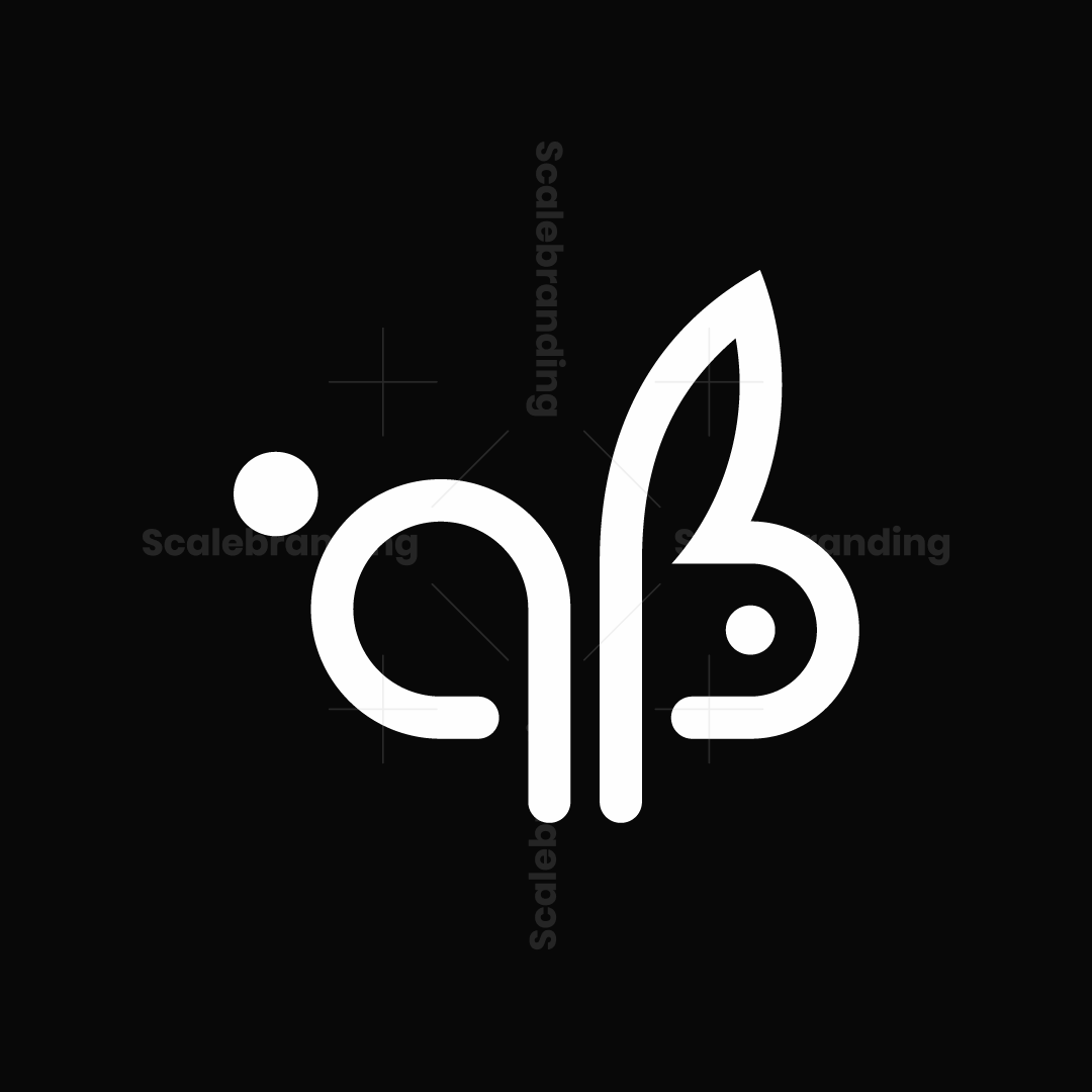 Minimalist Letter P Rabbit Logo | Scalebranding