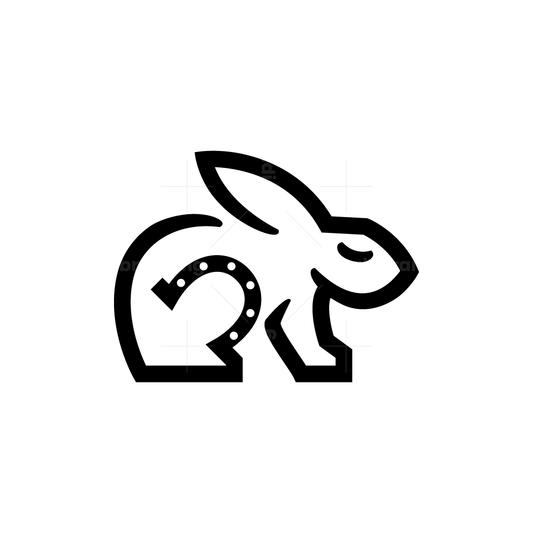 Black Horseshoe Lucky Rabbit Logo | Scalebranding