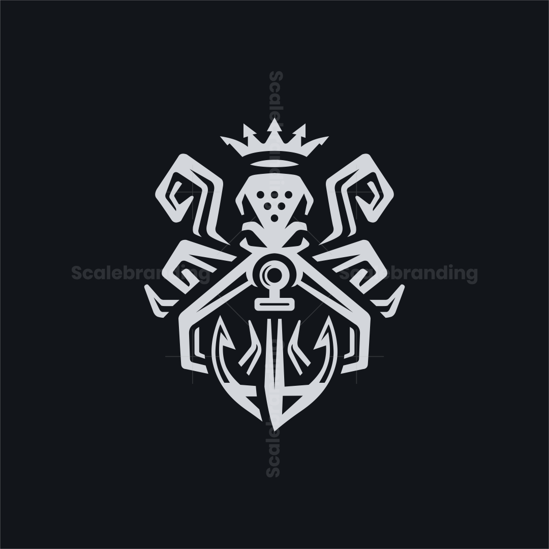 Kraken Anchor Octopus King Logo | Scalebranding