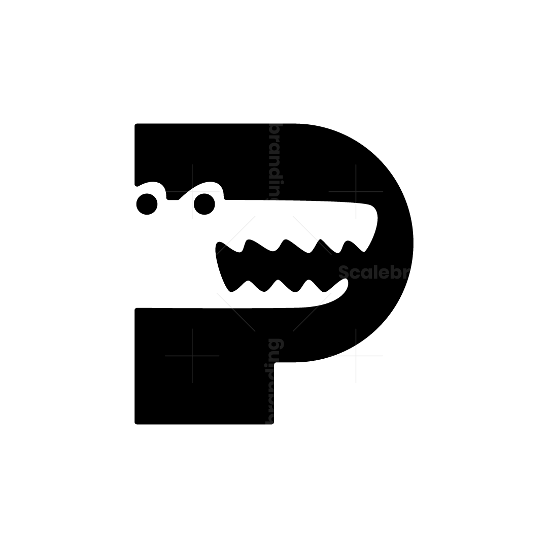 Letter P Crocodile Head Logo Scalebranding