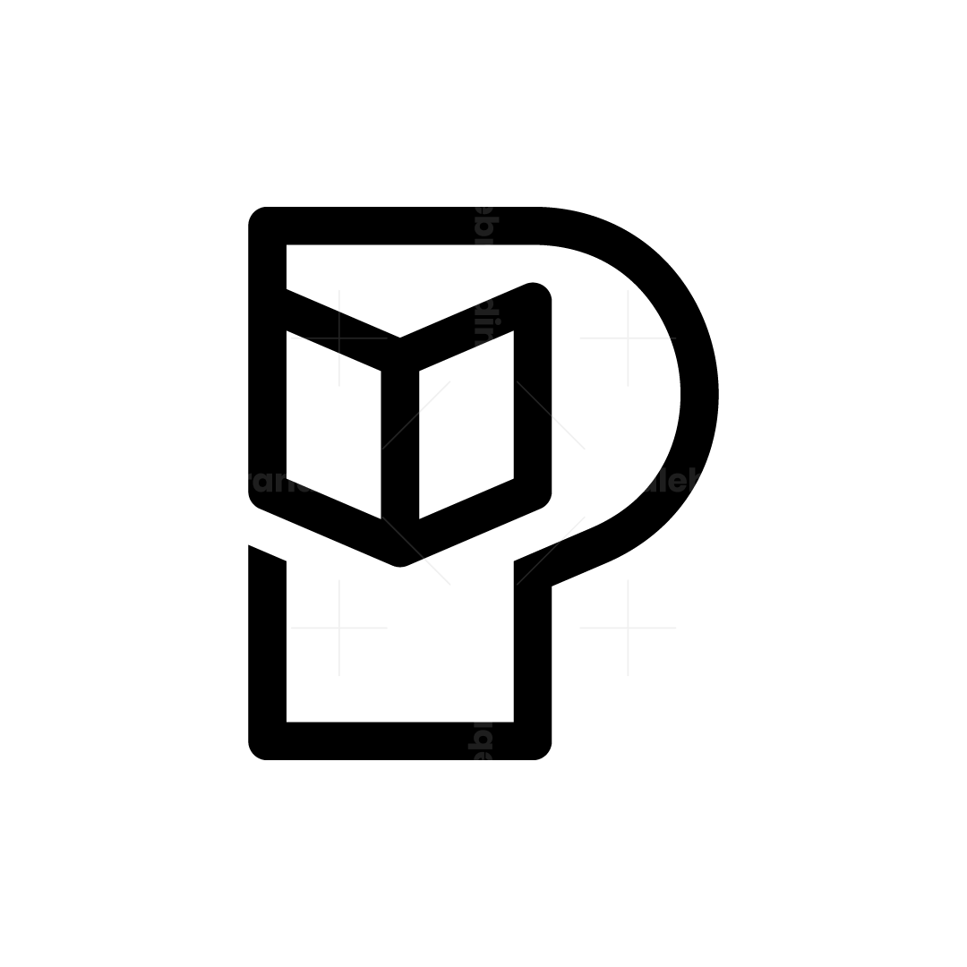 Letter P Book Simple Logo | Scalebranding