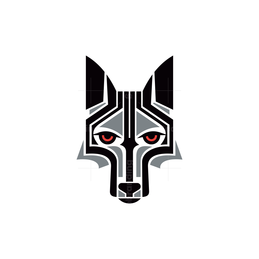 Geometric Wolf Head Logo Design, image size:1080x1080