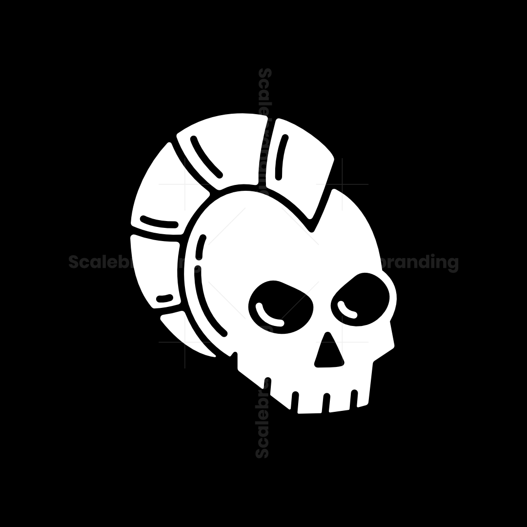Modern mohawk skull logo | Scalebranding