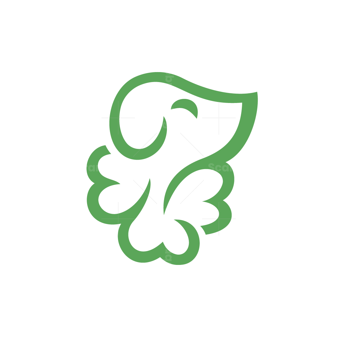 Cute Dog Clover Leaf Logo, image size:1080x1080