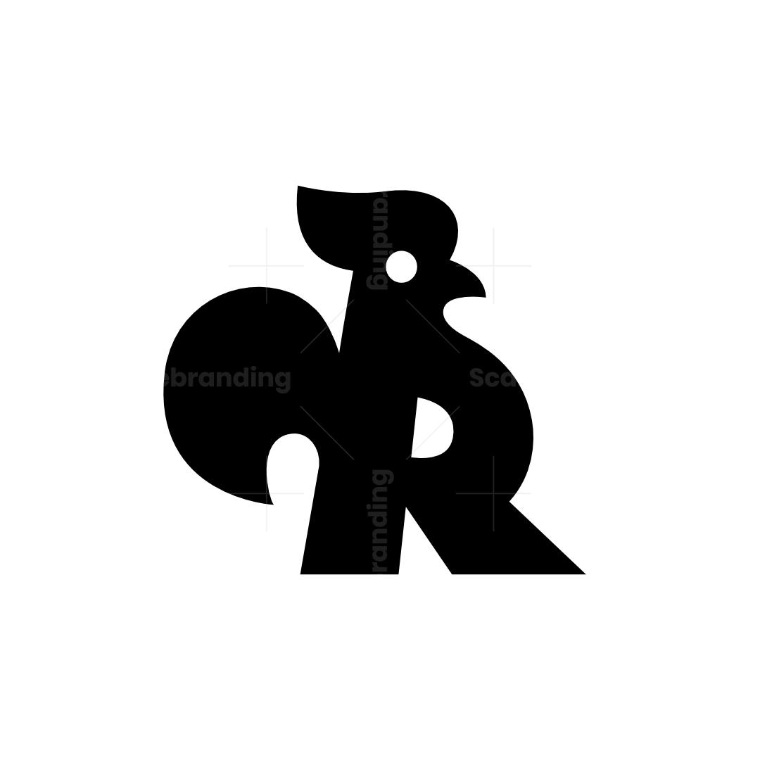 Creative letter R rooster logo | Scalebranding