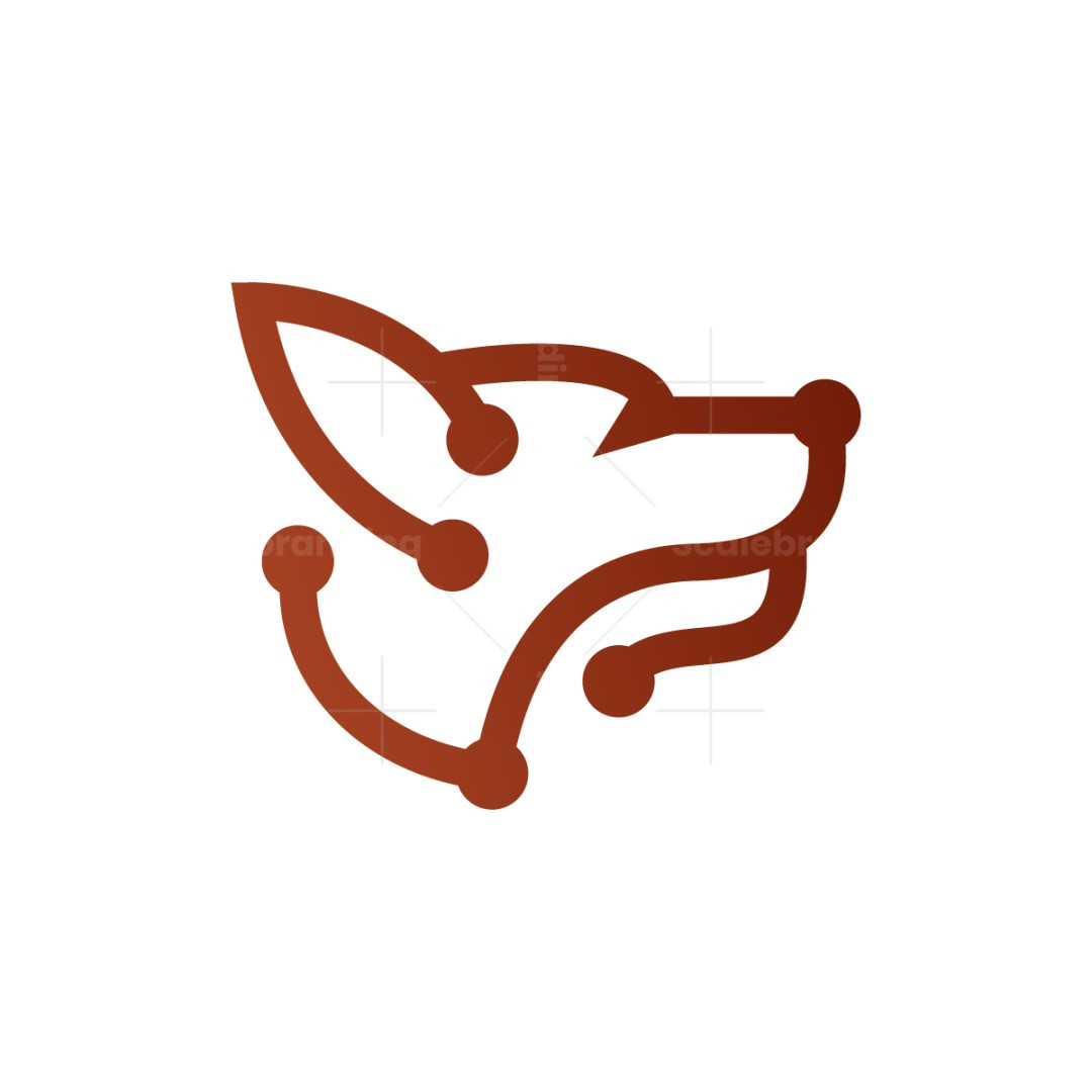Wolf Head Logo Cyber Technology Wolf Logo | Scalebranding