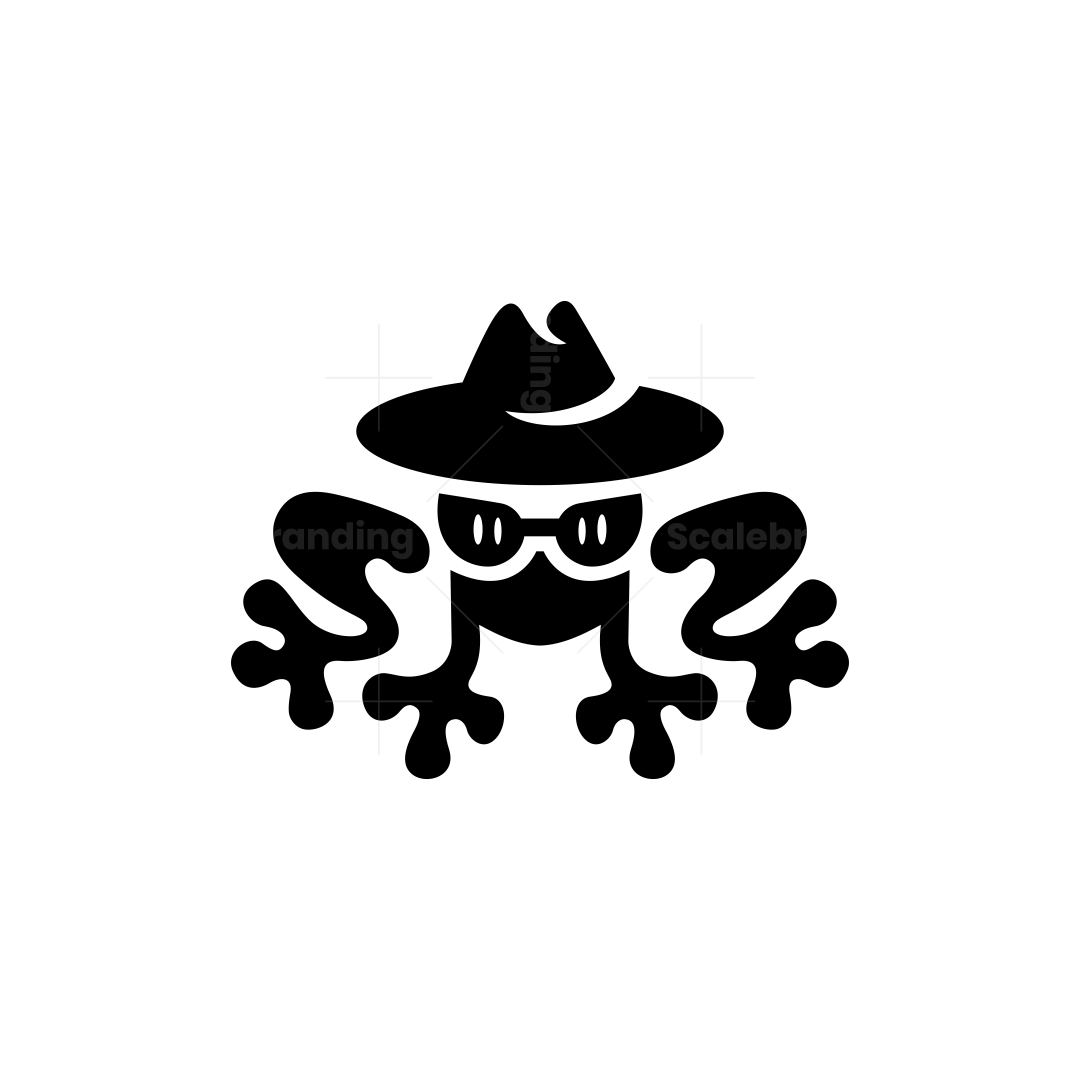 Magical frog in hat logo Scalebranding