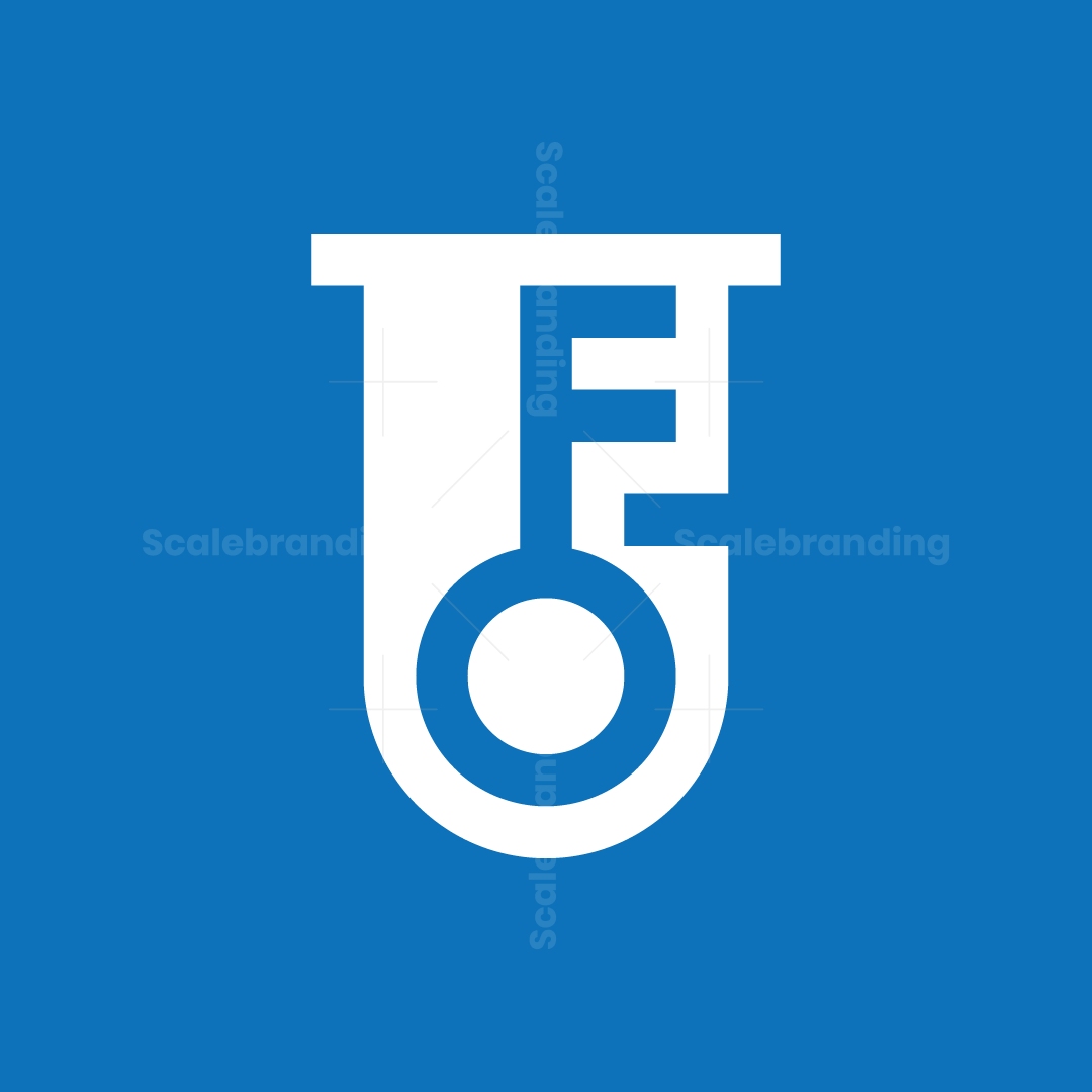 Modern Lab Key Blue Logo | Scalebranding