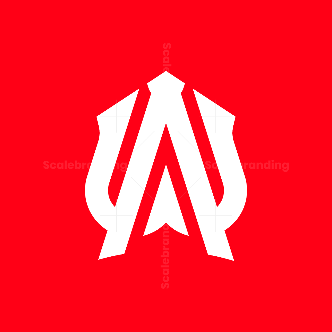 AW or WA Unique Monogram logo | Scalebranding