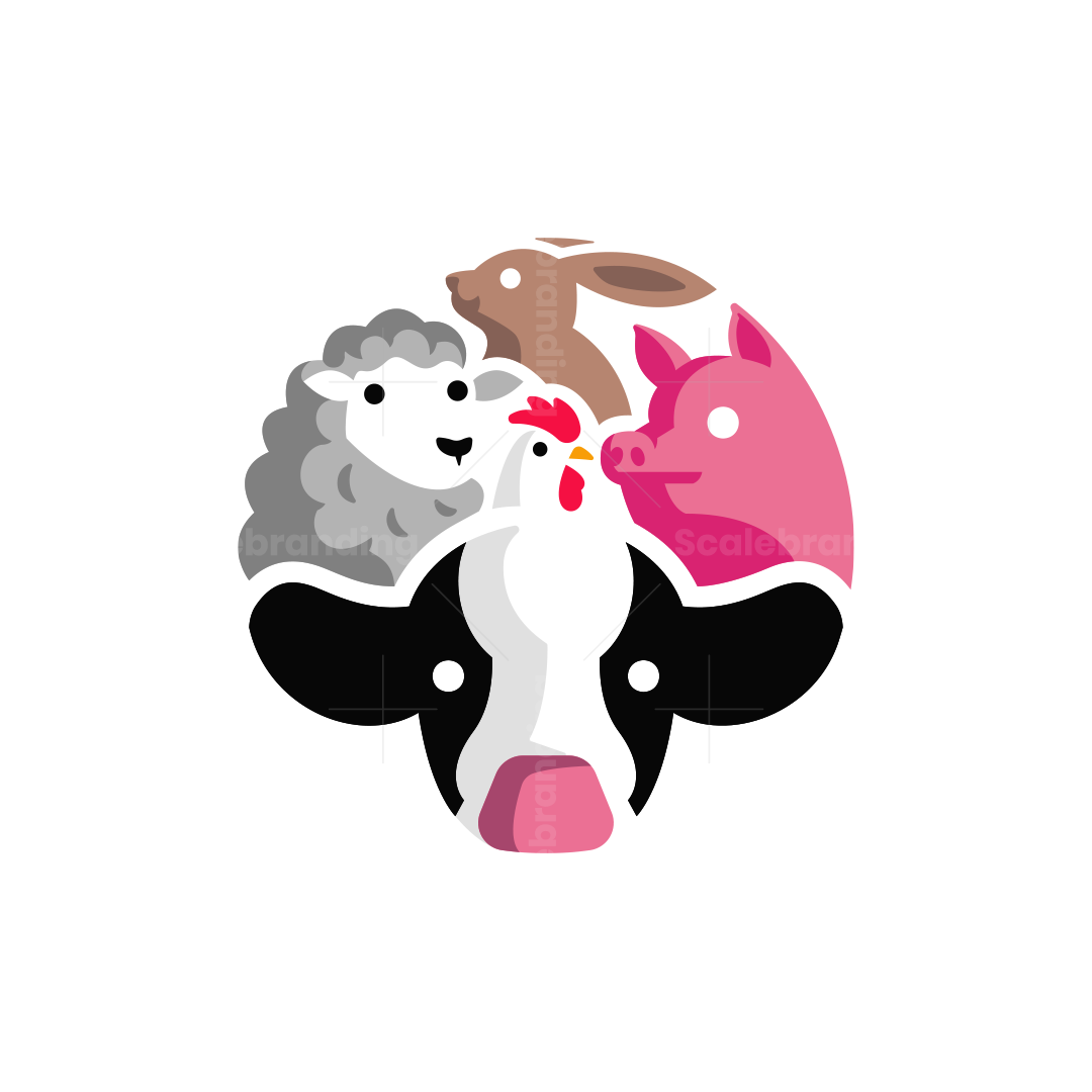 A Animal Farm Mascot Logo | Scalebranding, image size:1080x1080