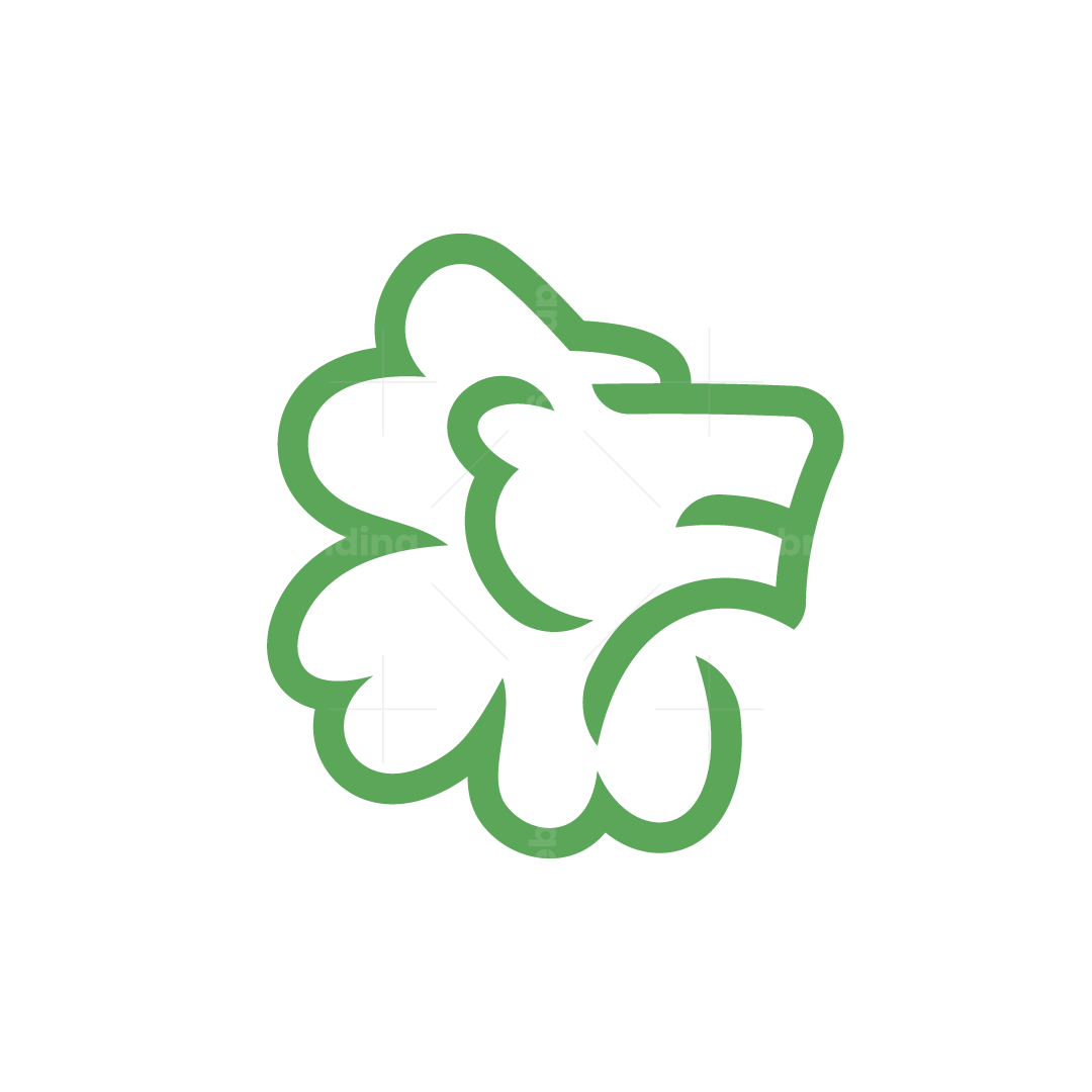 Lion Clover Lucky Leaf Logo | Scalebranding, image size:1080x1080