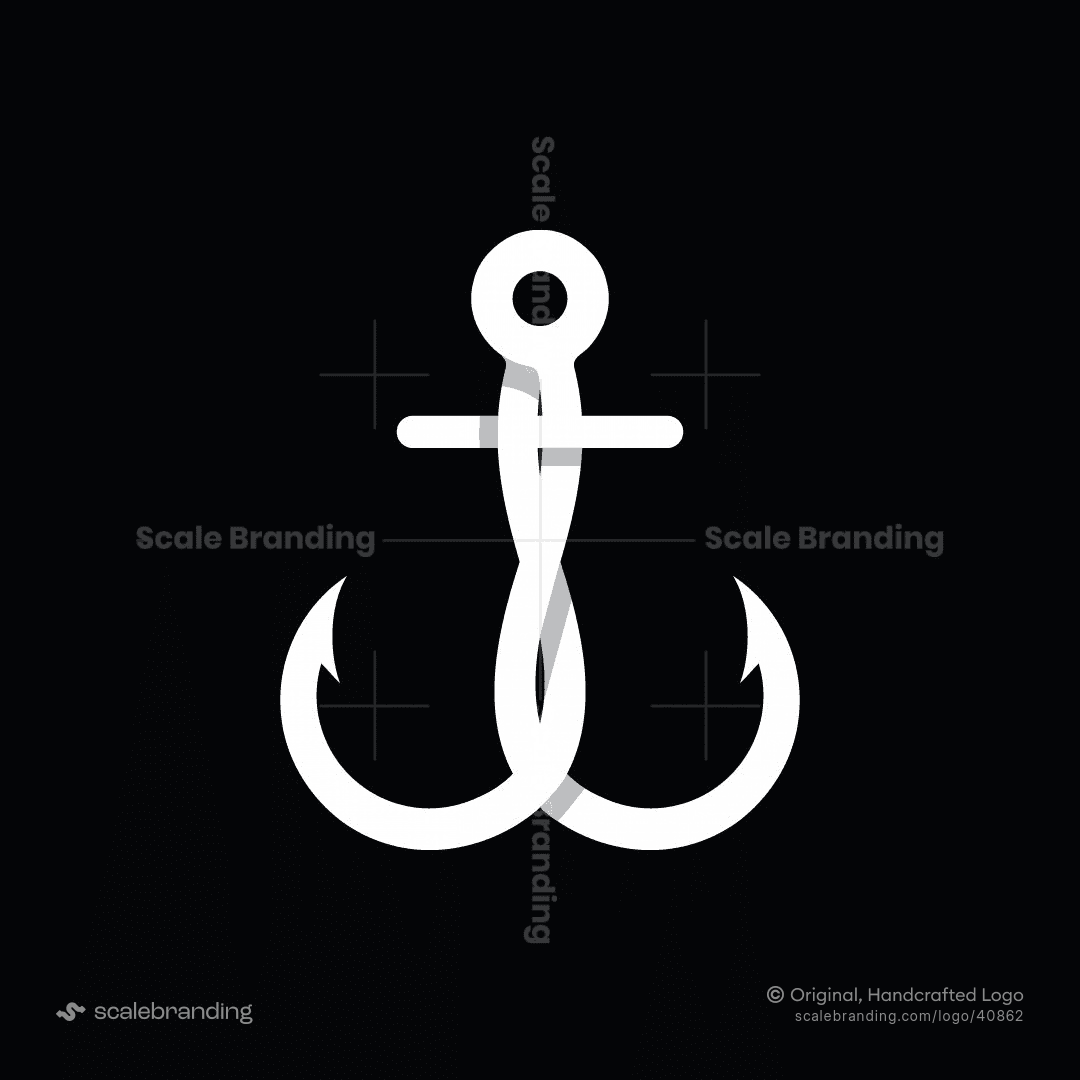 anchor fishing hook Smoke / throwing hand-forged Integrated Ring for Rope / etc Sterling Silver Fish Hook Charm