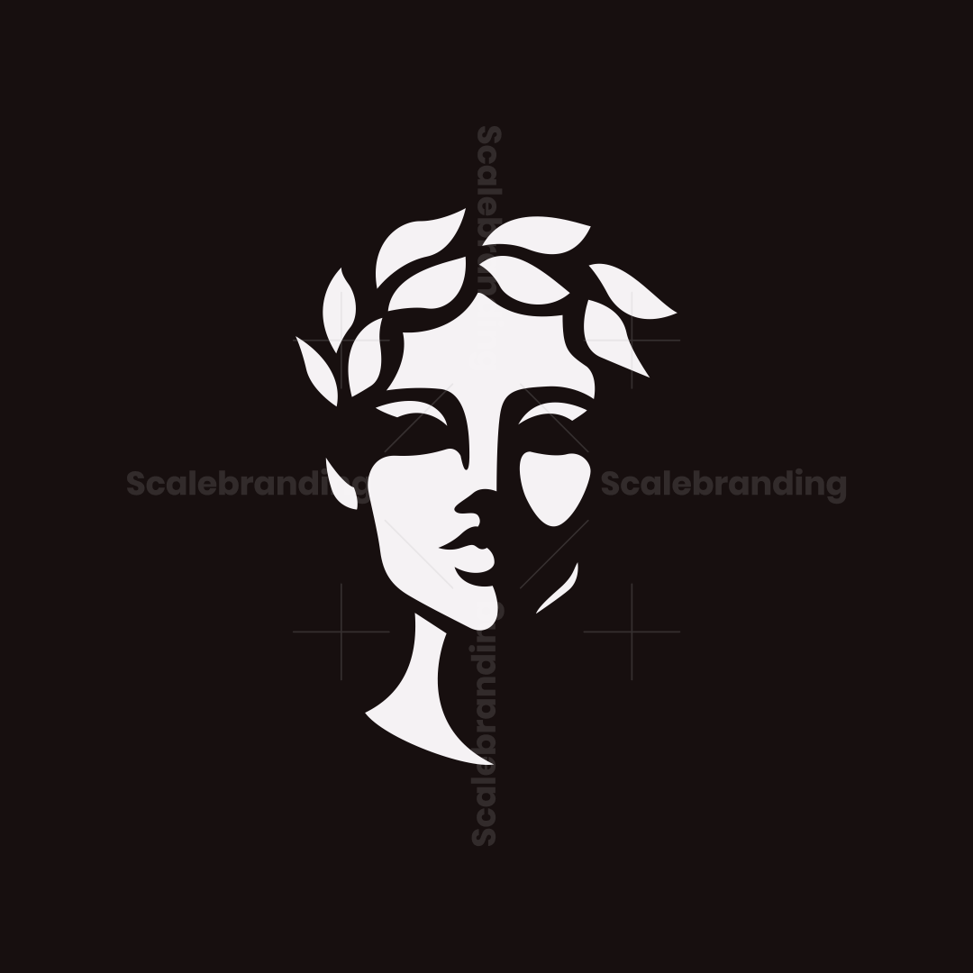 Ancient Greek Female Statue Logo, image size:1080x1080