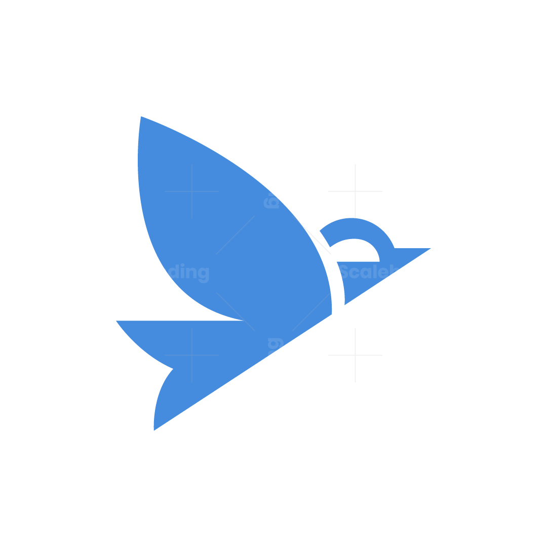 Abstract Minimalist Flying Bird Modern Logo | Scalebranding