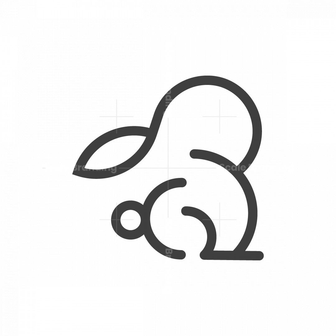 Bunny Rabbit letter B logo | Scalebranding