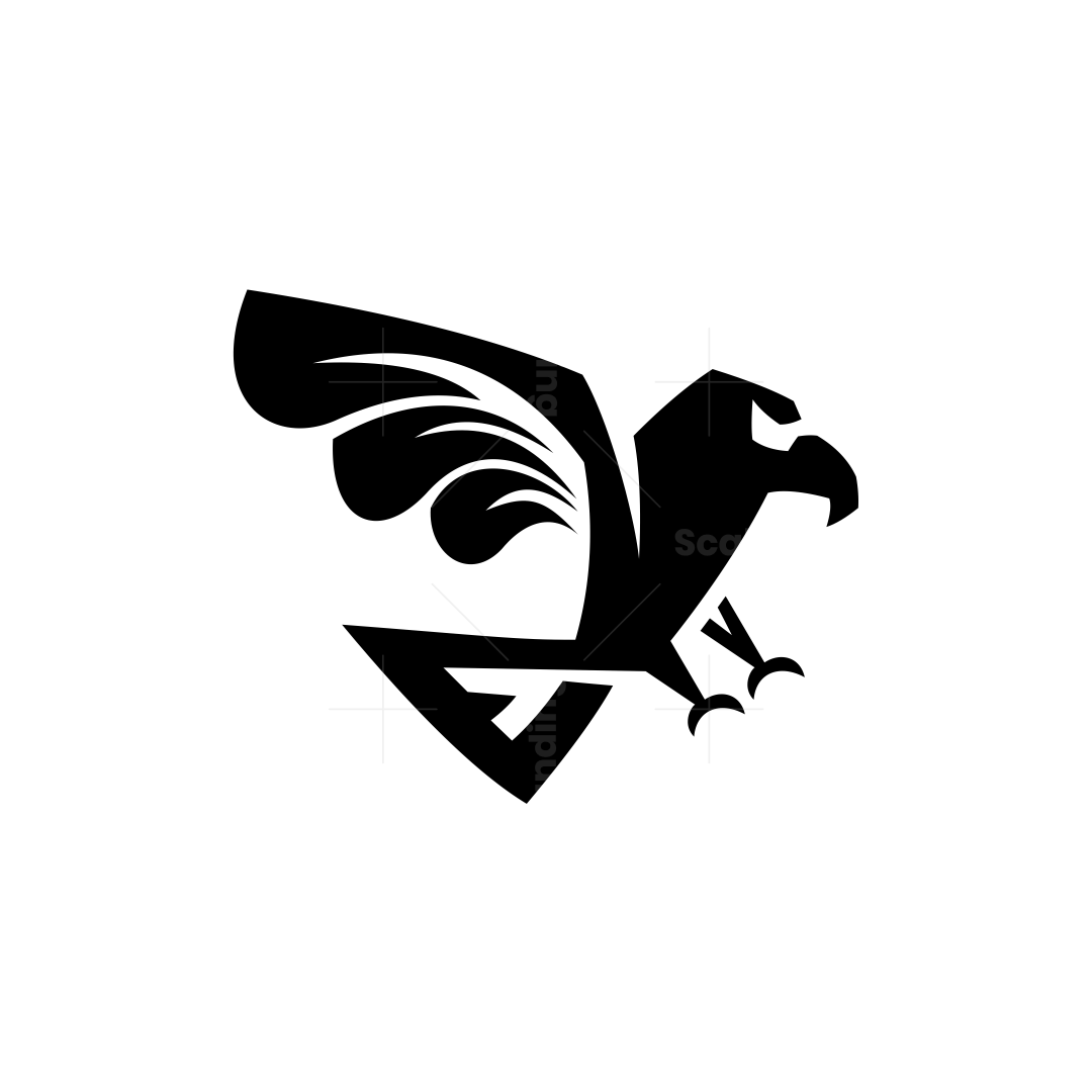Flying Bird Eagle Modern Geometric Logo | Scalebranding