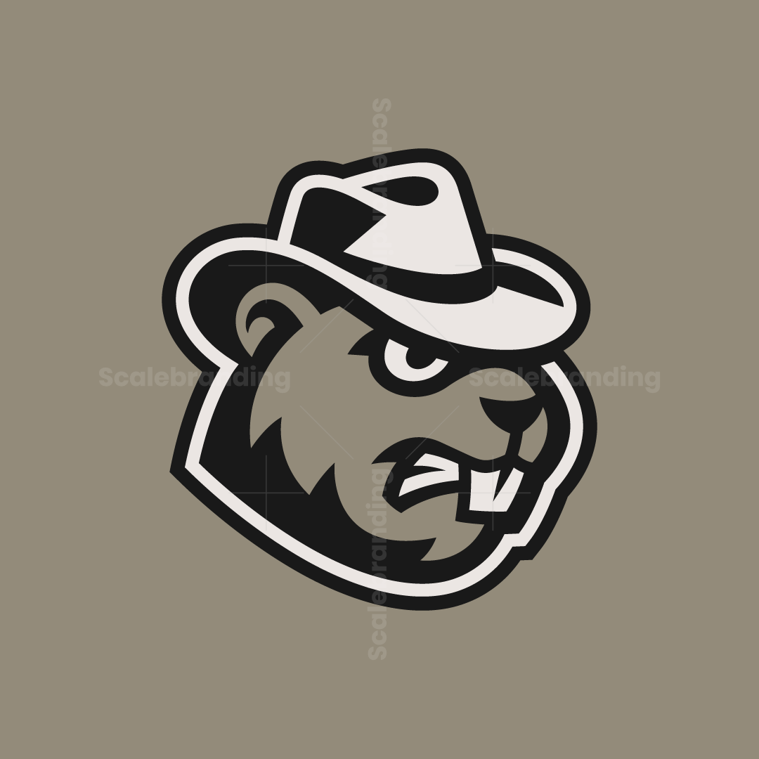 Beaver Cowboy Hat Mascot Logo | Scalebranding