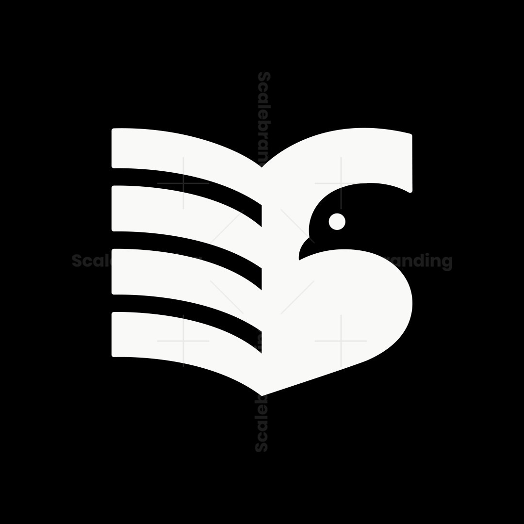 Minimal Modern Bird Blend With Book Logo | Scalebranding