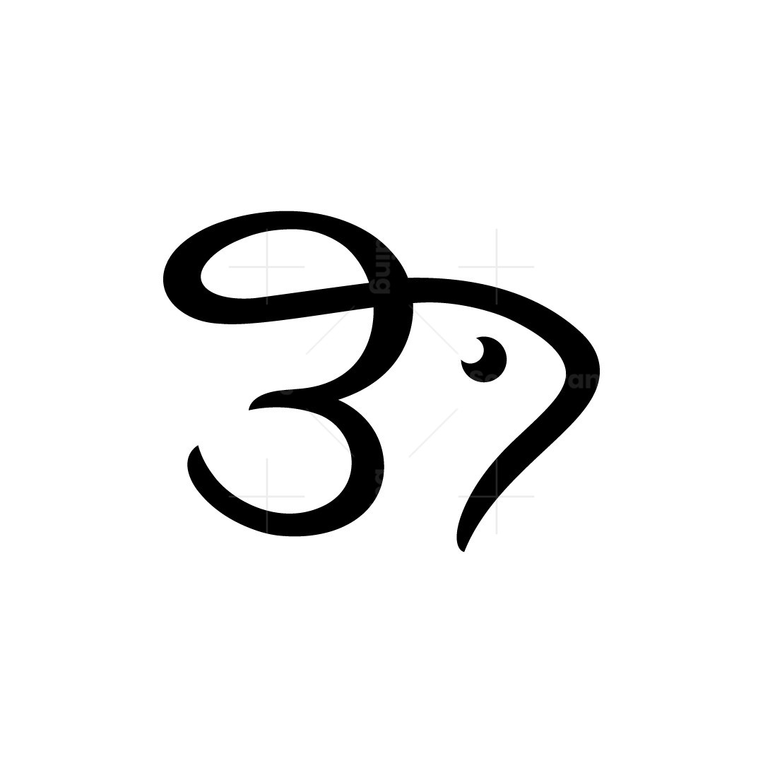 Black Bunny Logo Letter B Rabbit Logo | Scalebranding