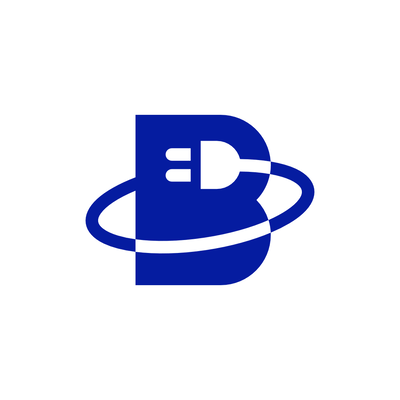 Letter B Electric Plug Logo | Scalebranding
