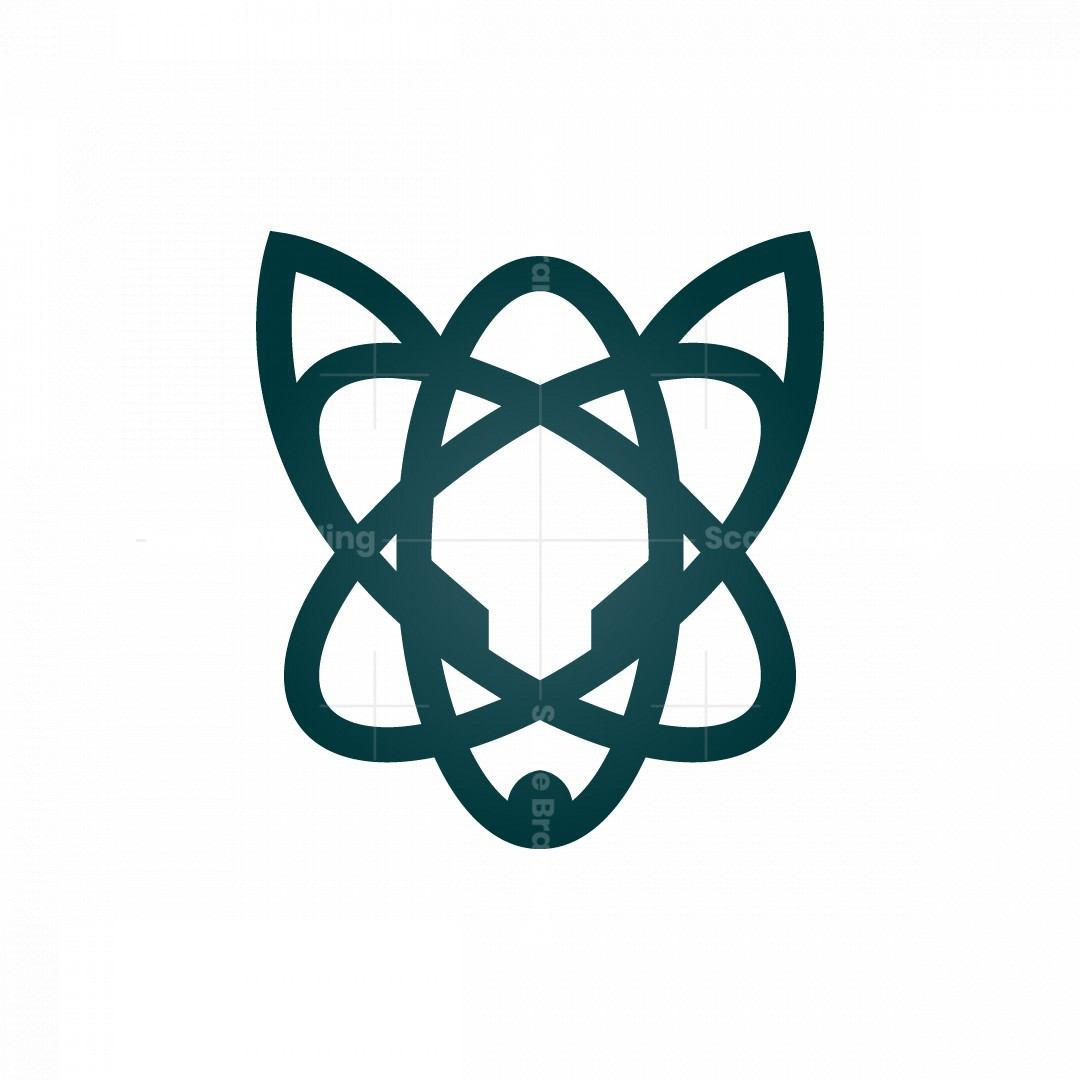 Science Fox Vector Blue Fox Head Logo Science Fox Logo | Scalebranding
