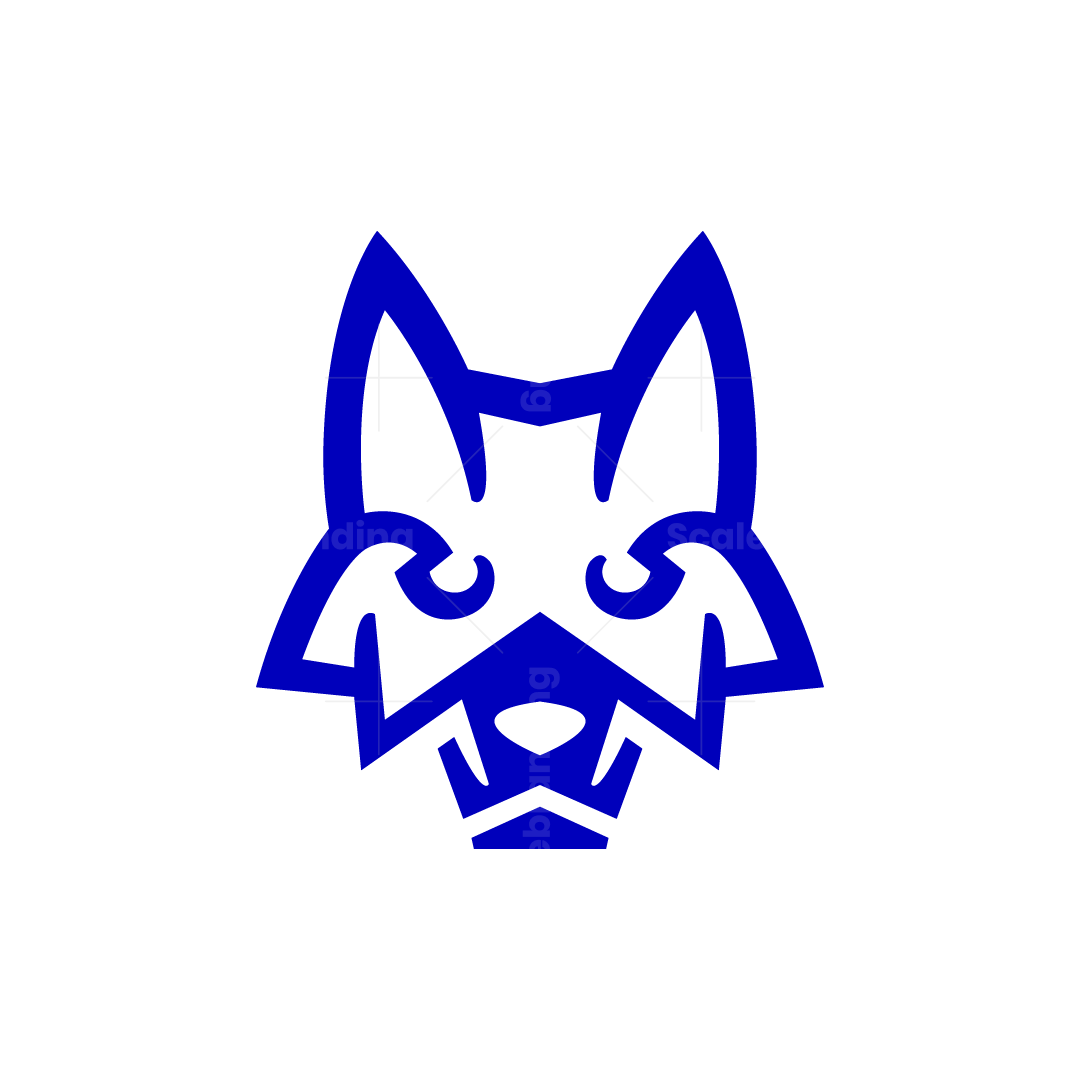 Black And Blue Wolf Logo