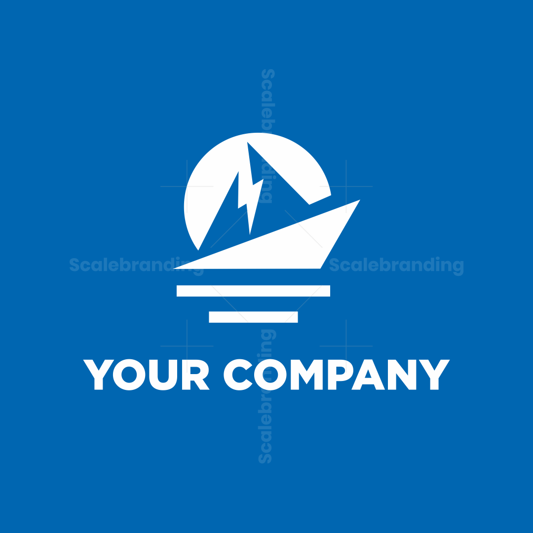 Boat Electric or Sailing Marine Electric Logo | Scalebranding