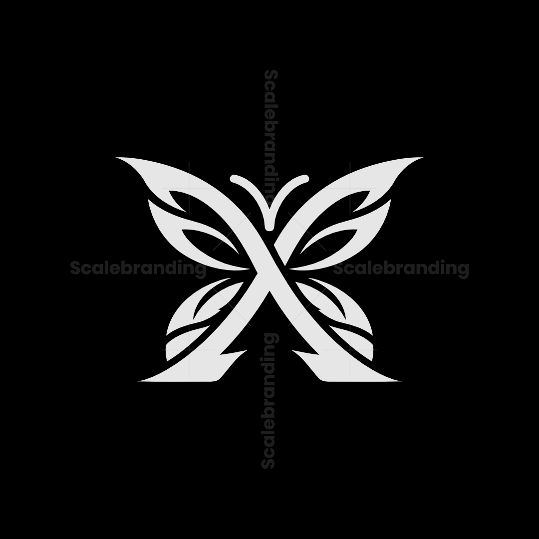 Elegant butterfly letter X logo design | Scalebranding