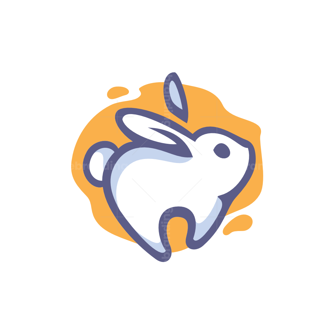 Bunny And Tooth Kids Dental Logo, image size:1080x1080