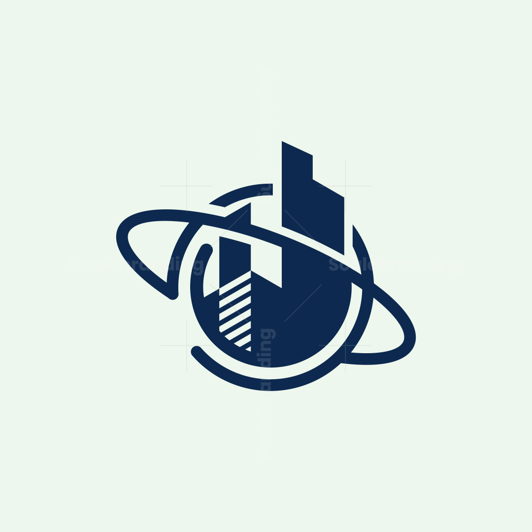 planet with combination modern city logo | Scalebranding