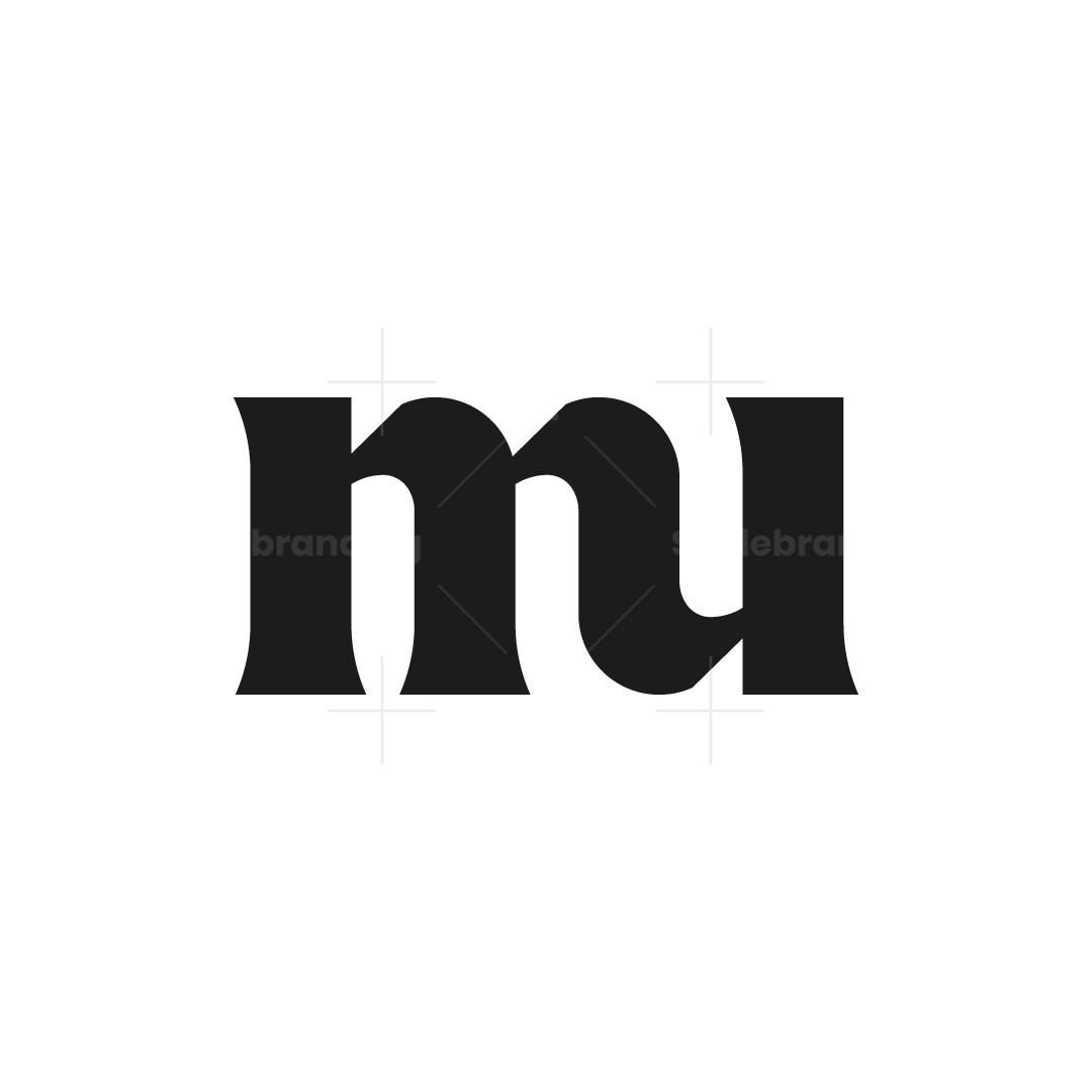 Mu Text MU letters monogram logo | Scalebranding