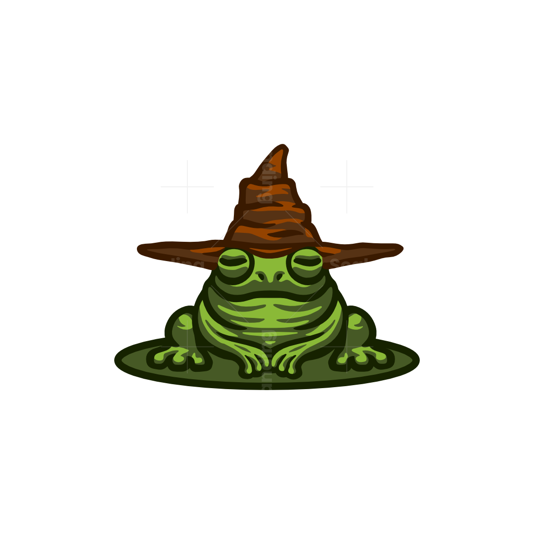 Magical frog in hat logo Scalebranding