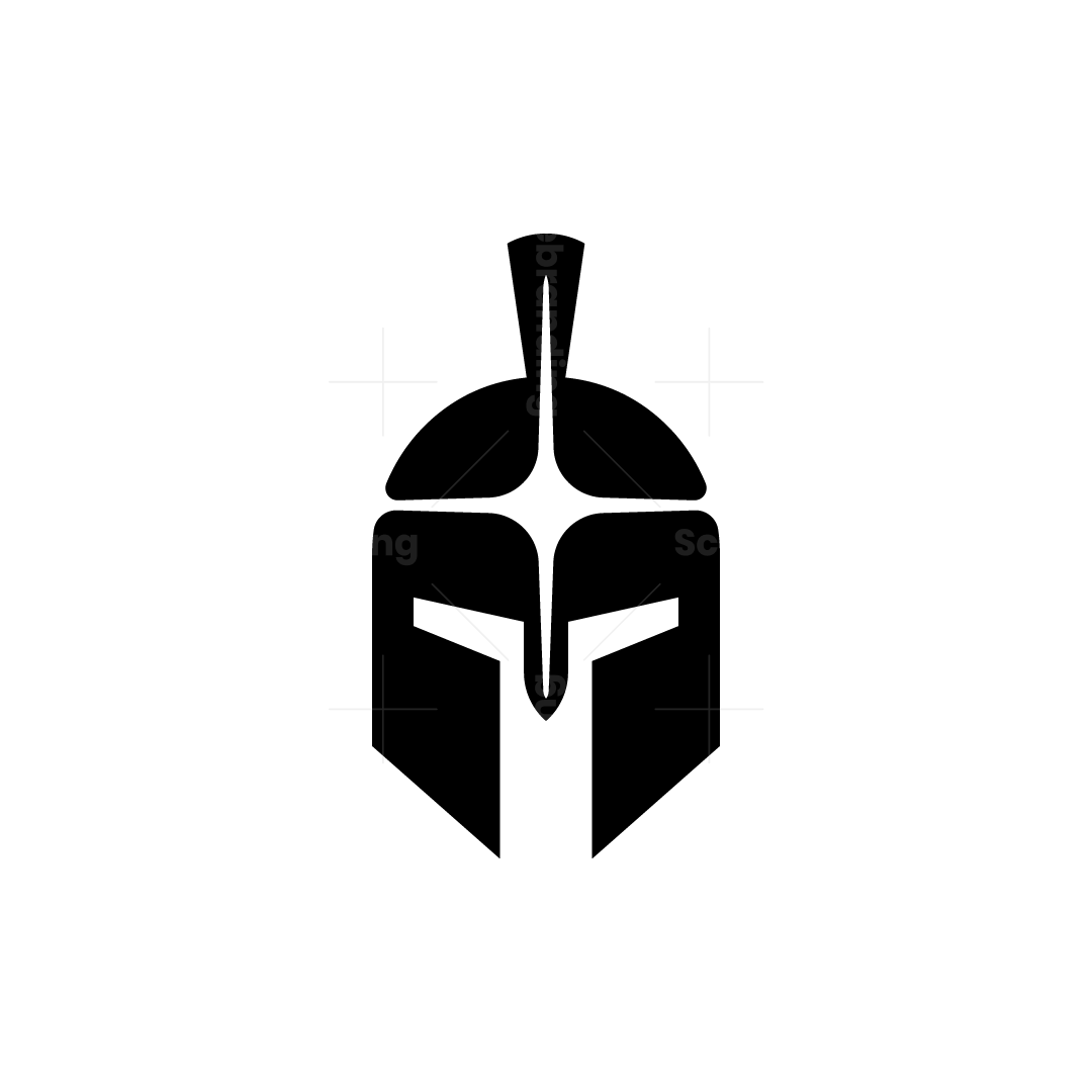Black Modern Minimal Spartan Logo, image size:1080x1080