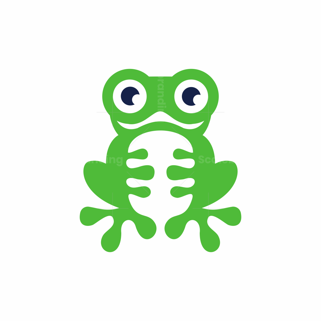 Microphone Frog Podcast simple combination logo | Scalebranding