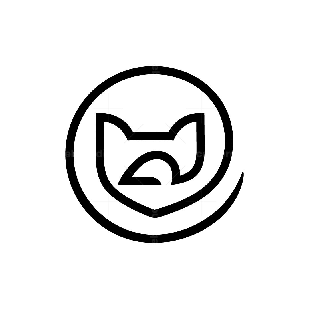 Cat and mouse round seal logo scalebranding