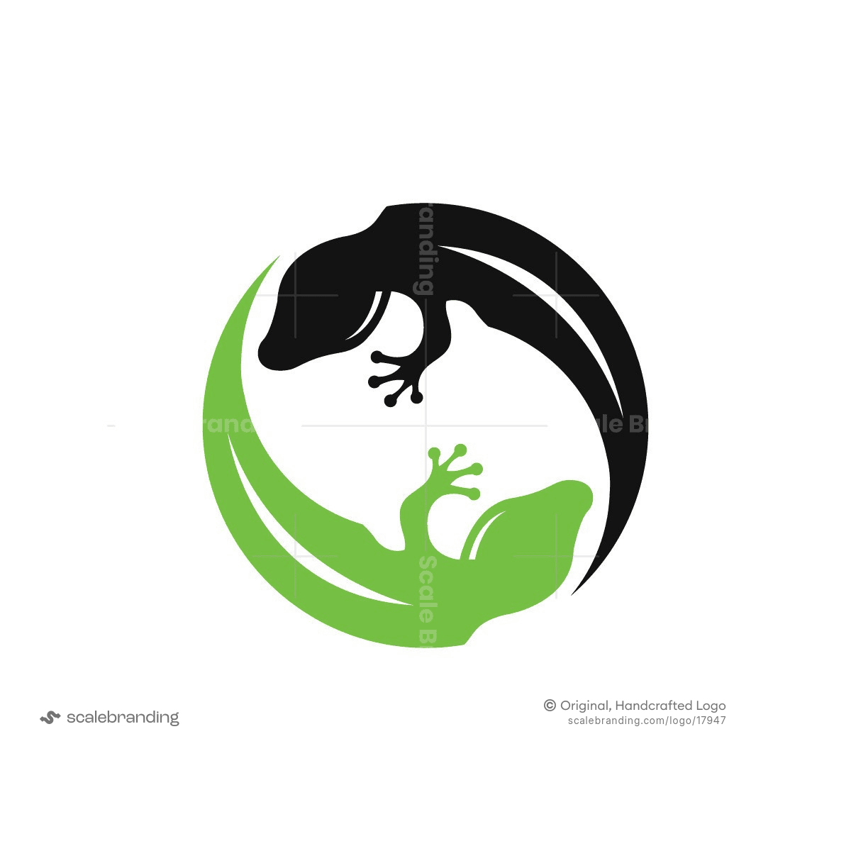 iShlter【KHI】Praying Gecko Logo Circle Gecko Logo Black Green Gecko Logo | Scalebranding