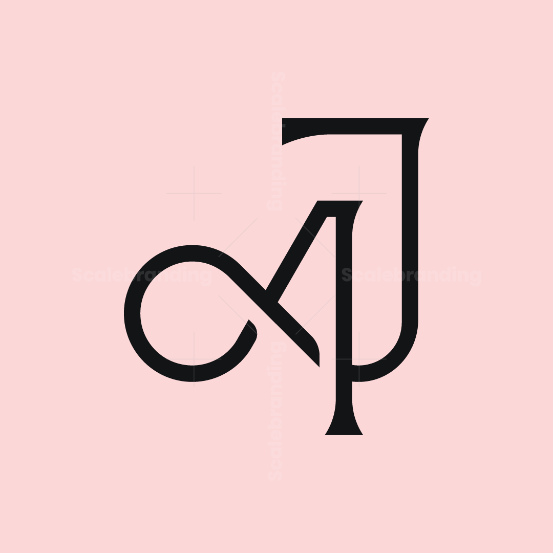 Classic Letter AJ or JA Monogram Logo | Scalebranding