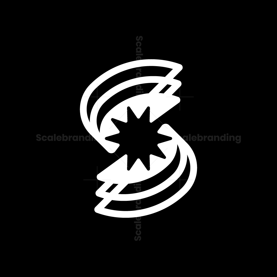 Clean Modern S Letter Spark Logo | Scalebranding