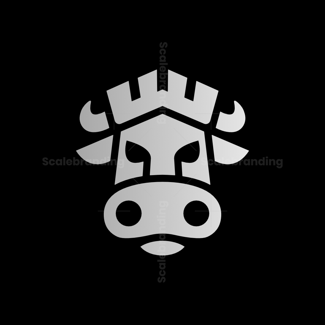 Cow head castle fortress logo | Scalebranding, image size:1080x1080