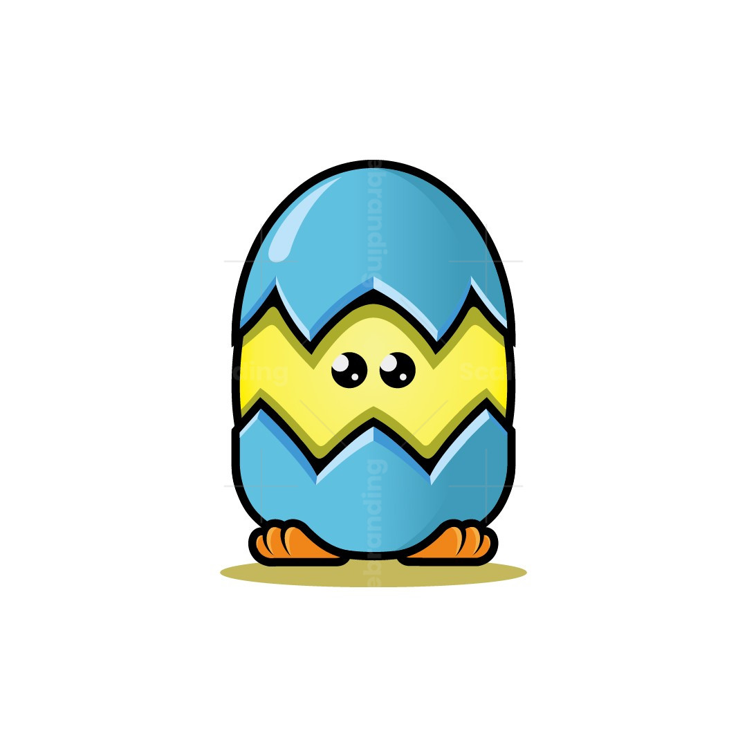 Cracked Egg Baby Chicken Logo Chick Logo | Scalebranding