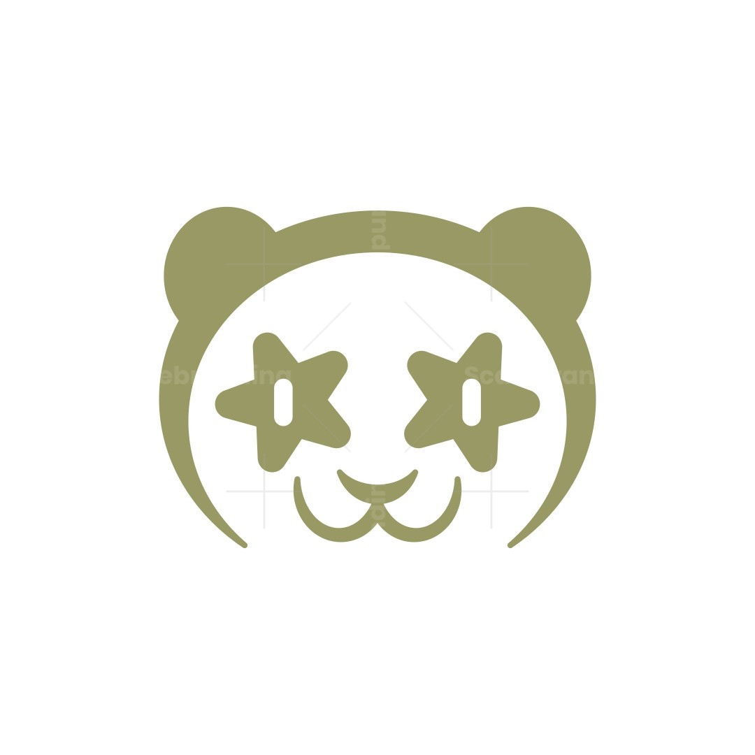 Cute Playful Bear Head Logo | Scalebranding, image size:1080x1080